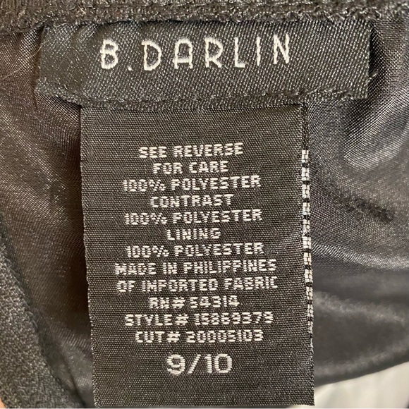 B Darlin Mini Cocktail Dress Fit & Flare Style Spaghetti Straps - Picture 4 of 5